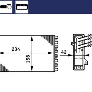 KALORİFER RADYATÖRÜ A3-TT-BORA-GOLF IV-OCTAVIA-TOLEDO II-LEON-1.61.9TDI-2.3 V5-2.8 V 6- 234x156x42 1J1819031A-1J1819031B