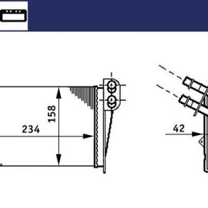 KALORİFER RADYATÖRÜ CLIO II 00 SYMBOL II 08 234x158x42 7701044790-7701045552-7702258236