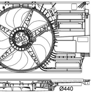 KOMPLE FAN 400 W 12 V PREMIUM LINE BMW F45 F46 F48 F39 MINI F54 F55 F56 F57 F60