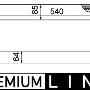 TURBO RADYATÖRÜ INTERCOOLER PEUGEOT BIPPER-CITROEN NEMO 1.3HDİ-1.4HDİ 08 FIORINO 1.3 DMTJ 08 540x82x64mm 0384.L7-51790623