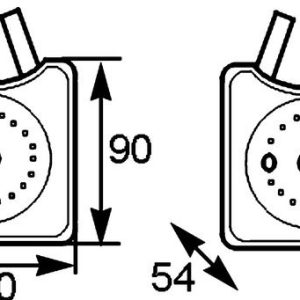 YAĞ SOĞUTUCUSU BORA-CADDY-GOLF4/5-JETTA-PASSAT-POLO-A3-LEON-CRAFTER-T5 1.4-1.9-2.5 T DI KALIN TİP 028117021B-028117021K-028117021L