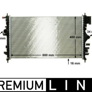 RADYATÖR INSIGNIA-SAAB 9-5 1.6-1.8 08 AC MEK 680x398x16 1300292-13241726