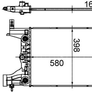 RADYATÖR OTOMATİK ASTRA J-ZAFIRA TOURER C-CRUZE 1.4-1.6 AL/PL/BRZ 580x398x16 39074662-1300299-13267650-13281773