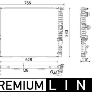 MOTOR SU RADYATORU PREMIUM LINE BMW B48 G30 F90 G31 G32 G11 G12 17118743664