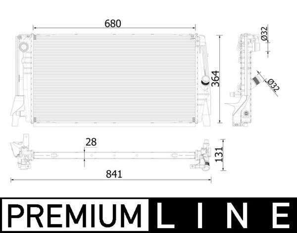 MOTOR SU RADYATORU PREMIUM LINE BMW F40 F45 F46 F48 F39 MINI F60 17117644879