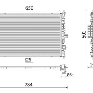 SU RADYATÖRÜ PEUGEOT 3008 SUV 308 III 5008 II 508 II 508 SW II 1.5-1.6 BLUEHDI 1.6THP 1.5-2.0 BLUEHD I 1.2-1.6 PURETECH 18 - CITROEN BERLINGO 1.5-1.6