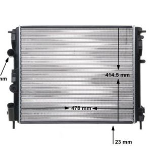 RADYATÖR CLIO II-KNG -LOGAN-SOLENZA-1.5DCİ-1.4-1.6 16V-1.9DTI AC MEK 480x415x34 8200343476-6001545765-8200033831