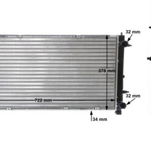 RADYATÖR TRANSPORTER T4 2.4-2.5 TDI AC KLİMASIZ MEK OTOM 719x346x34 701121253D-701121253E-701121253F