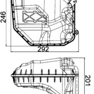 GENLEŞME KAVANOZU VW TOUAREG 02-10 -Q7 06-15 RADYATÖR EK SU DEPOSU 7L0121407C-7L0121407E-7L0121407F