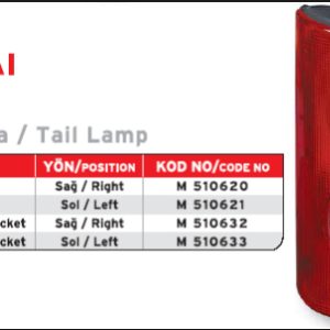 STOP LAMBASI DUYSUZ SOL H100 9240143810