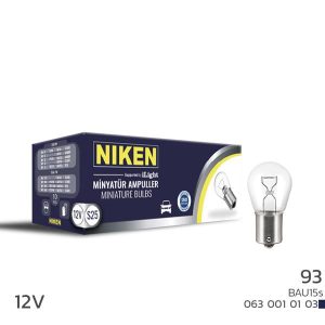 NIKEN 93 AMPUL YAKIN TIR. BAU15s P21W 12V 10LU