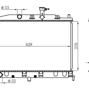 RADYATÖR BRAZİNG ACCENT ERA 1..4/1.6I 05 AC KLİMASIZ MEK 370x628x18 253101E100-253101E150