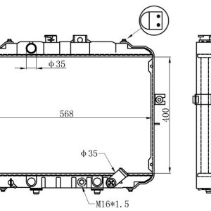 RADYATÖR BRAZİNG H100 93 AC KLİMASIZ MEK 400x568x26 2530043820