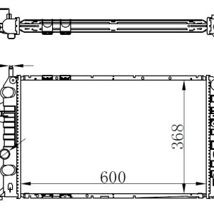 RADYATÖR ASTRA G-ZAFIRA 1.4 16V-1.6 16V-1.8 16V-2.0 16V-2.2 16V AC KLİMASIZ MEKANİK BRAZING 600x368x16 1300196-1300257-1300189