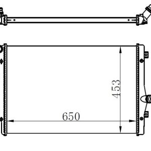 RADYATÖR MECHANİCAL JETTA 1.6 TDI 2010 -A3 03 MEK 650x448x26 650X448X34 1K0121251N