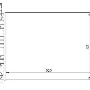 RADYATÖR UNO 70 1.4 ie-1.5 ie MEK 520x322x23 46551218-7739955