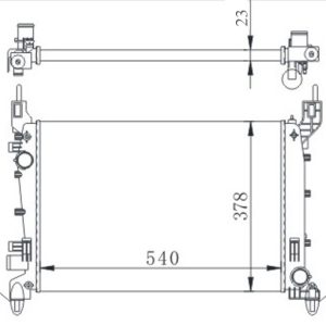 RADYATÖR LINEA 1.4 MPI 540x378x23 51784706