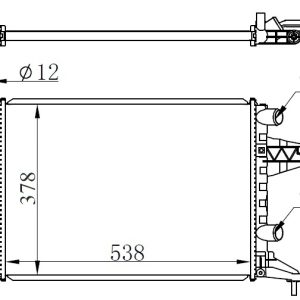 RADYATÖR CORSA C-COMBO-TIGRA 1.0-1.2-1.2 16V-1.4-1.4 16V AC KLİMASIZ MEK 545x359x23 1300236-9201955-25555161-24445162