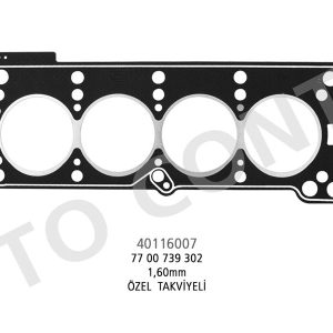 SİLİNDİR KAPAK CONTASI CLIO I-KANGOO-MEGANE I-R19 1.4 E7F-E7J LPG Lİ ARAÇLARA ÖZEL TAKVİYELİ 1.60mm BEYAZ