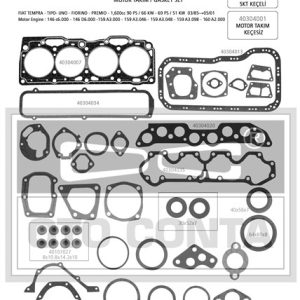 MOTOR TAKIM CONTASI SLX TİPO TMPR 304001 KEÇELİ SUBAP LASTİKLİ 5888261