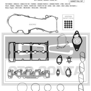 ÜST TAKIM CONTASI SKC SİZ SUBAP LASTİKLİ DOBLO-ALBEA-PALIO-CORSA C-COMBO C-TIGRA 1.3 MTJ 16V