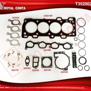 ÜST TAKIM CONTA SETİ RENAULT LAGUNA I 95 01 SAFRANE II 96 01 2.0 16V N7Q VOLVO S40 95 98 V40 95 04 1.8 2.0 2.0T SKT SÜBAP LASTİKLİ 7438610009