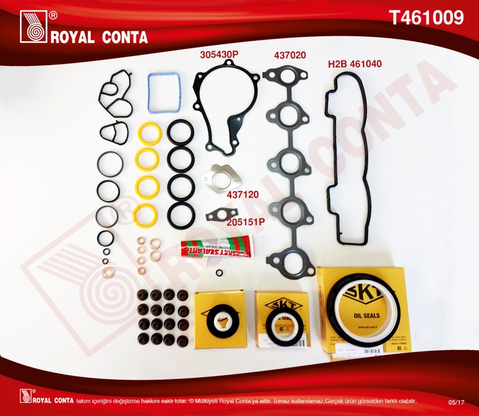 MOTOR TAKIM CONTA REINZ KEÇELİ S.LASTİKLİ SKCSİZ FOCUS II 1.6 TDCI 04 11 FIESTA 1.6 TDCI 02 08 FUSION 1.6 TDCI 04 14 VOLVO C30 06 12 S40 II 06 12 S80