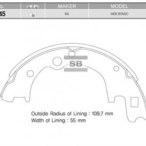 ARKA KAMPANA PABUÇ BALATA KIA K2500 2.5L D4BH TCI 00- OK71F3328Z