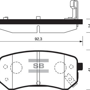 ARKA FREN BALATA HYUNDAI i10 1.0L 1.1L 04- / KIA PICANTO 1.0L 1.1L 04- 583020XA00-583022ZA00-WVA24276
