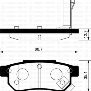 ARKA FREN BALATA HONDA CIVIC 1.6L B16A2 VTEC 16v 160hp 96-98 / JAZZ 1.4L GD GE 02- / CITY 1.4L L13 Z1 08- 43022SR3G00-43022TG0T00-43022TF0G00