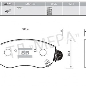 ÖN FREN BALATA FORD TRANSIT V184 00-06 4077636-YC152K021AC-WVA23577
