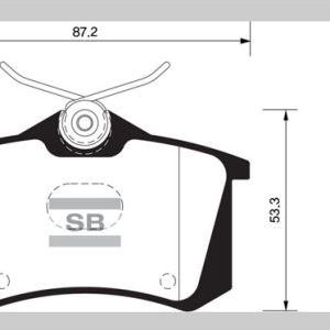 ARKA FREN BALATA RENAULT CLIO 05- / KANGOO/ MODUS/ FLUENCE/ MEGANE SCENIC / CITROEN BERLINGO 99- / C2 C3 C4 03- / DS4 11- / PEUGEOT 307 00- / 308 07-