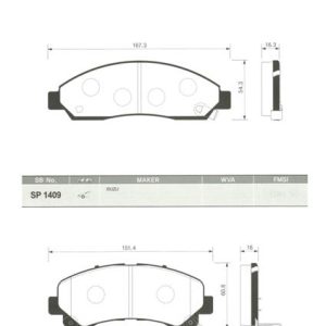 ÖN FREN BALATA ISUZU D-MAX 2.5L Ddi 163hp Euro5 4x2 4x4 12- Y.M.