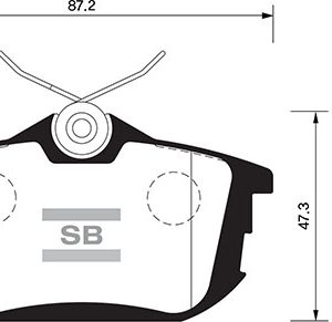 ARKA BALATA CARISMA 95-06 COLT 1.3-1.5 04-12 VOLVO S40 1.6-1.8-2.0-2.0T V40 95-04 GDB1314-G M850978-30638455-WVA21861