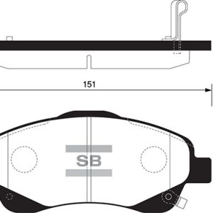 ÖN FREN BALATA TOYOTA AVENSIS 2.0L 1AZ-FE 1AZFSE AZT250 03-08 / AVENSIS 1.6L 3ZZFE VVTi ZZT250 03-08 / VERSO 2.2L 2ADFTV AUR10 04-09