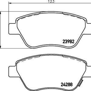 ÖN FREN BALATA OPEL CORSA D 1.0L 1.2L 1.3L CDTI 1.4L KÜÇÜK TİP 06- / ADAM 14- / FIAT DOBLO 05-1 / PANDA 04-10 1605226-93169174-77364919-93169254