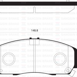 ÖN FREN BALATA HONDA CIVIC 1.6L R16A2 VTEC sedan FB7 12-15 - telli tip balata 45022TE0A60-45022TL2A00-45022TR0E01