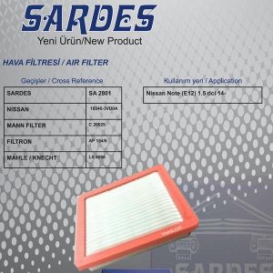 HAVA FİLTRESİ NISSAN NOTE E12 1.5 DCİ 14 165463VD0A