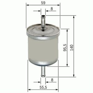 YAKIT FİLTRESİ VECTRA A-ASTRA F-P106-P205-P306-P309-POLO-CADDY-CORDOBA-AUDI A6-IBIZA-INCA-LEXCAN x 1567.28-6N0201511-4435144-818513