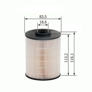 YAKIT FİLTRESİ CADDY III-GOLF V-JETTA III-OCTAVIA-TOLEDO III-LEON-ALTEA-A3 1.9TDI-2.0TDI SU AYRAÇLI 1K0127177B-1K0127434B