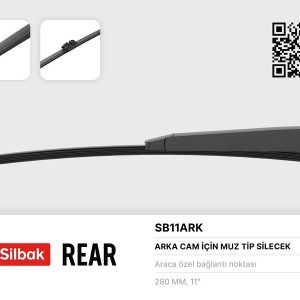 SİLECEK SÜPÜRGESİ ARKA MUZ TİPİ 280mm MINI PACEMAN 09/12 VOLVO V40 II 08/12