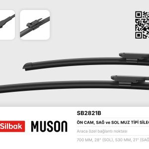 SİLECEK SÜPÜRGESİ 700/530mm MUZ TİPİ MERCEDES GL-CLASS 06 MERCEDES ML-CLASS 05 MERCEDES R-CLA