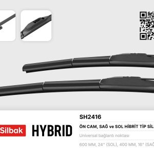 SİLECEK SÜPÜRGESİ 600/400MM MUZ TİPİ İ20 01/09 SKYWELL ET-5 10-20 HYUNDAI I10 AC3 09-19 TOYOTA YARIS CROSS MXP 09-20 UNIVERSAL