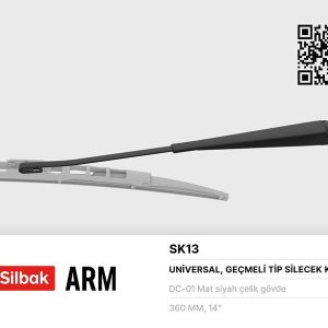 SİLECEK KOLU 385MM R12TX.GTS.TSW.TOROS YENİ MODEL KANCALI