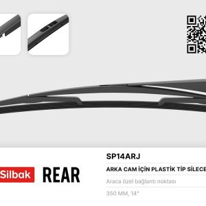 SİLECEK SÜPÜRGESİ ARKA PLASTİK TİP 350MM HONDA CR-V I 01/99 02/02 . CR-V III 09/06 06/12 . FIT 05 /03 . FREED 03/09 . JAZZ II 03/02 07/08 . JAZZ III
