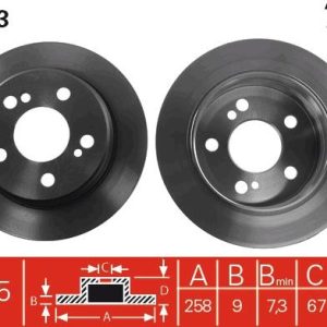 FREN DISKI ARKA MERCEDES W201 W202 W124 C124