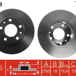 ÖN FREN AYNASI BOXER 94-4.02 JUMPER 94-4.02 DUCATO 94/4.02 280x18x5DL 1.4Q