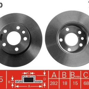ÖN FREN AYNASI TRANSPORTER T4 1.8 1.9 TD 2.0 2.4 D 2.5 TDİ 90/4.03 282x18x5DL