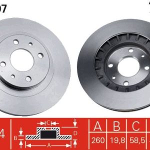ÖN FREN AYNASI VEGA 110-11216V95 260x19.8x4DLxHAVALI