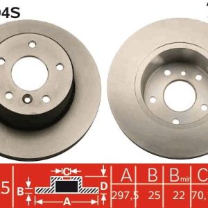 FREN DISKI ON DISCOVERY 2 L318 2.5 Td5 98 04